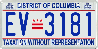 DC license plate EV3181