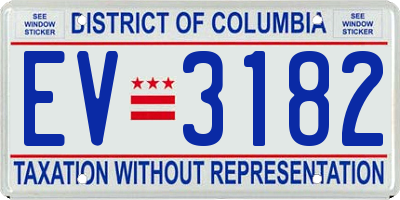 DC license plate EV3182