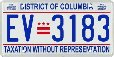 DC license plate EV3183