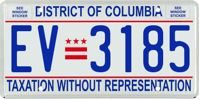 DC license plate EV3185