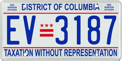 DC license plate EV3187