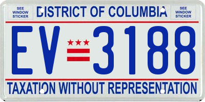 DC license plate EV3188