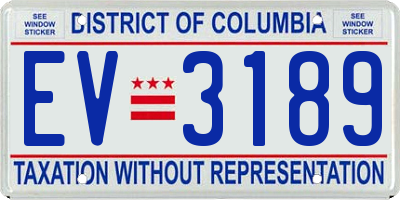 DC license plate EV3189