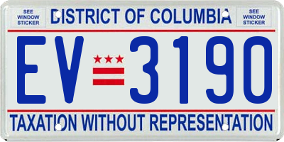 DC license plate EV3190