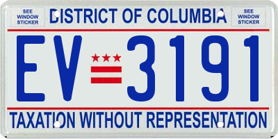 DC license plate EV3191
