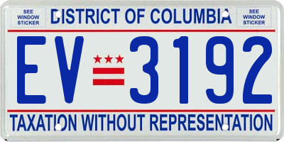 DC license plate EV3192