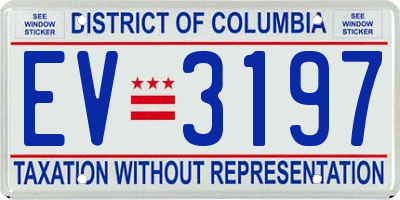 DC license plate EV3197