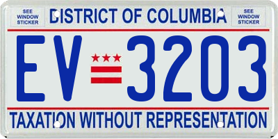 DC license plate EV3203