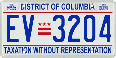DC license plate EV3204
