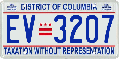 DC license plate EV3207