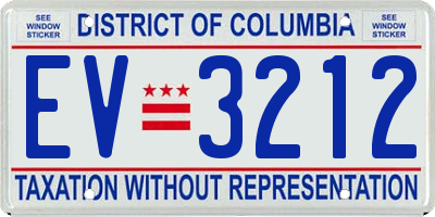 DC license plate EV3212