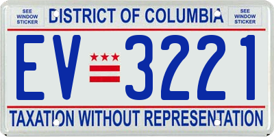 DC license plate EV3221