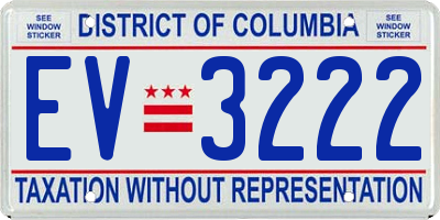 DC license plate EV3222