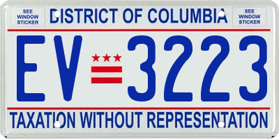 DC license plate EV3223