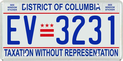 DC license plate EV3231