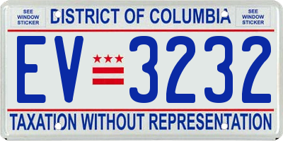 DC license plate EV3232