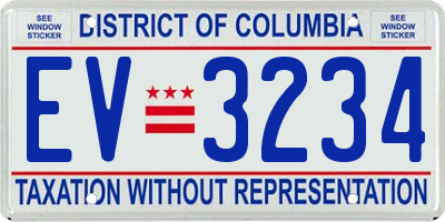 DC license plate EV3234