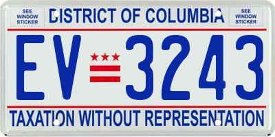 DC license plate EV3243