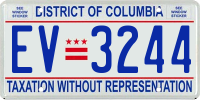 DC license plate EV3244