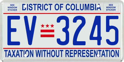 DC license plate EV3245