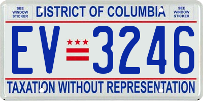 DC license plate EV3246