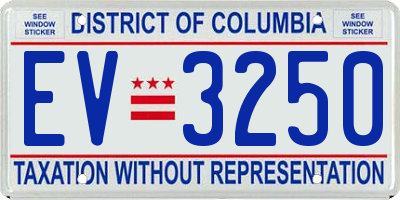 DC license plate EV3250