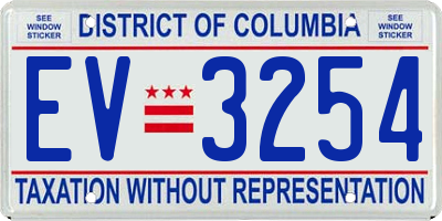 DC license plate EV3254