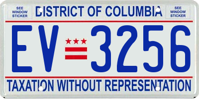 DC license plate EV3256