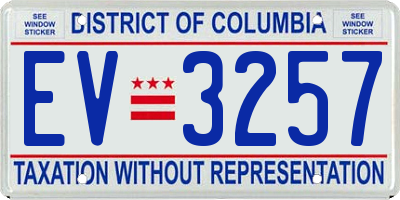 DC license plate EV3257