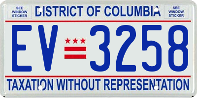 DC license plate EV3258