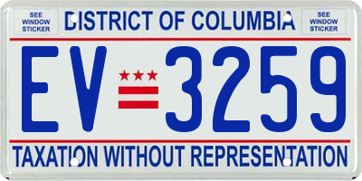 DC license plate EV3259