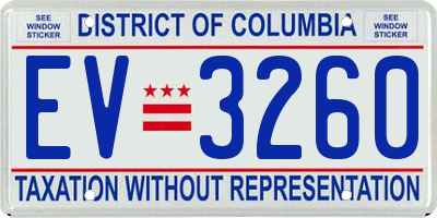 DC license plate EV3260