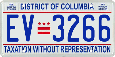 DC license plate EV3266