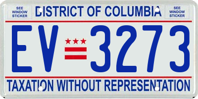 DC license plate EV3273