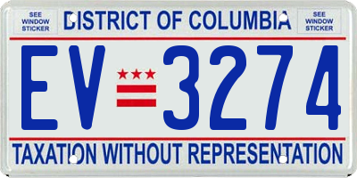 DC license plate EV3274