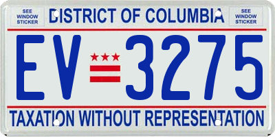 DC license plate EV3275