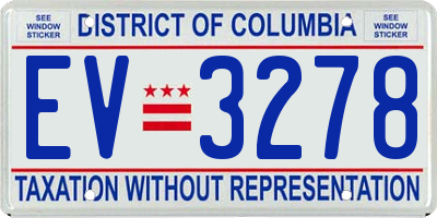 DC license plate EV3278