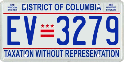 DC license plate EV3279