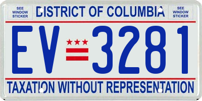 DC license plate EV3281