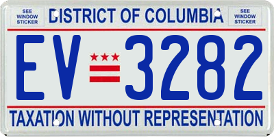 DC license plate EV3282