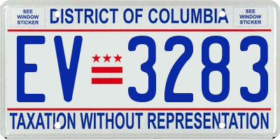 DC license plate EV3283