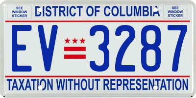 DC license plate EV3287