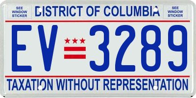 DC license plate EV3289