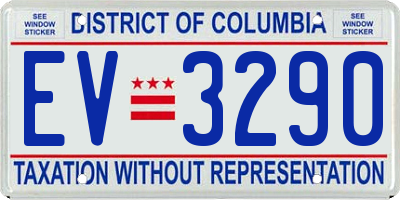 DC license plate EV3290