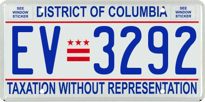 DC license plate EV3292