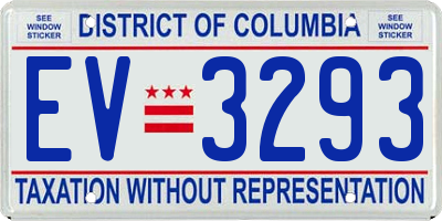 DC license plate EV3293