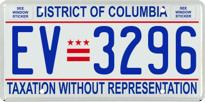 DC license plate EV3296