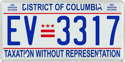 DC license plate EV3317