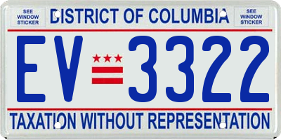 DC license plate EV3322