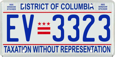 DC license plate EV3323